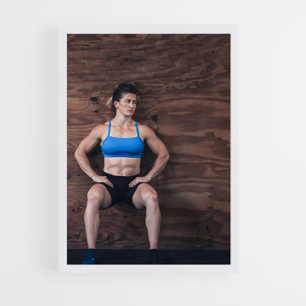 Poster Énergie en Bleu – affiche Powerlifting (vue 3)